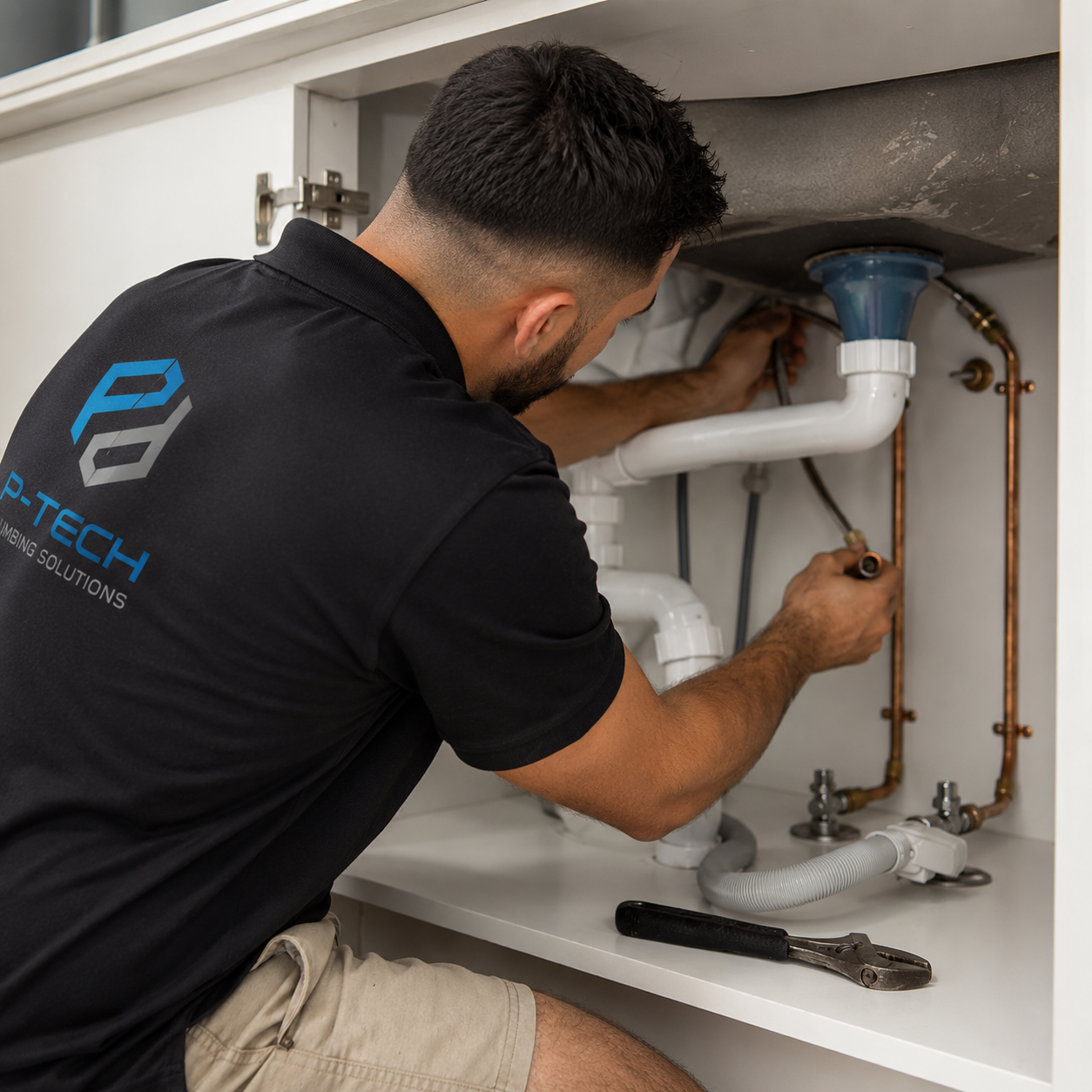 P-Tech plumber completing general plumbing maintenance in Sydney